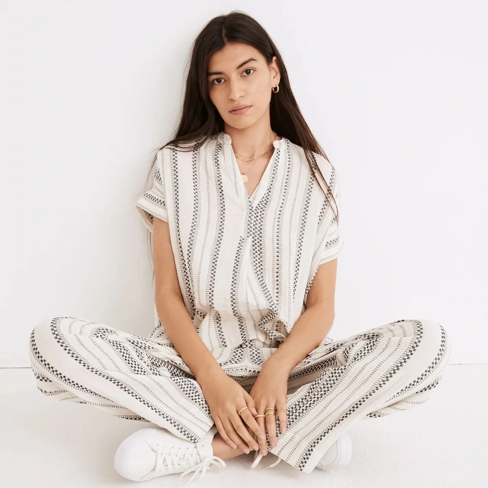 MADEWELL LIGHTSPUN LAKELINE POPOVER TOP - Picture 1 of 8